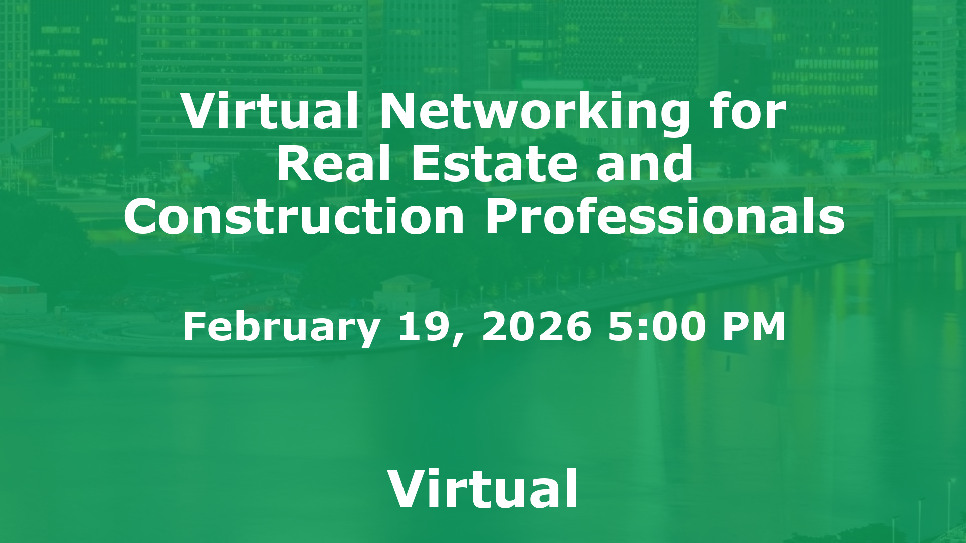 Virtual Networking for Real Estate and Construction Professionals event image